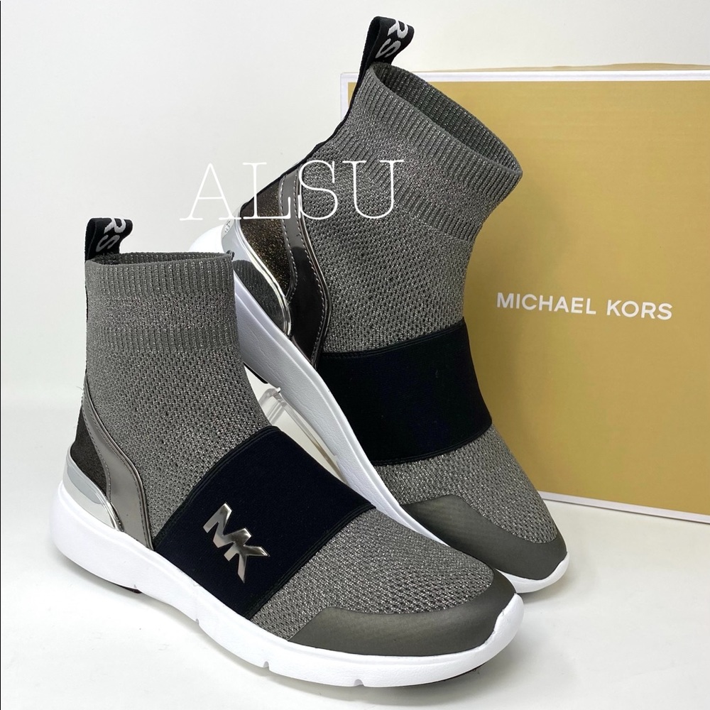 Michael Kors Sterling Bootie Textile Gunmetal Wmns - Picture 2 of 8
